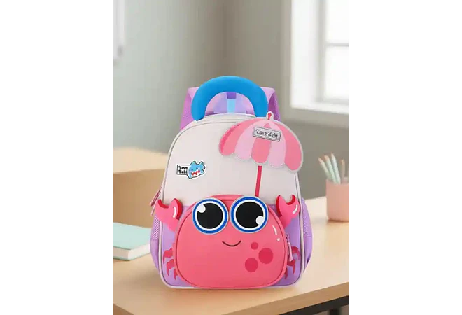 MOCHILA INFANTIL DISEÑO CANGREJO MOD# TX-99209 🥰🦀