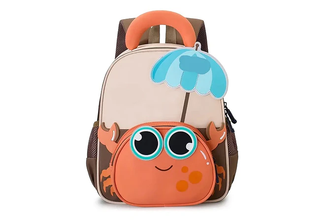 MOCHILA INFANTIL DISEÑO CANGREJO MOD# TX-99209 🥰🦀