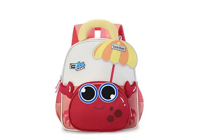 MOCHILA INFANTIL DISEÑO CANGREJO MOD# TX-99209 🥰🦀