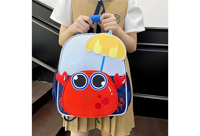 MOCHILA INFANTIL DISEÑO CANGREJO MOD# TX-99209 🥰🦀