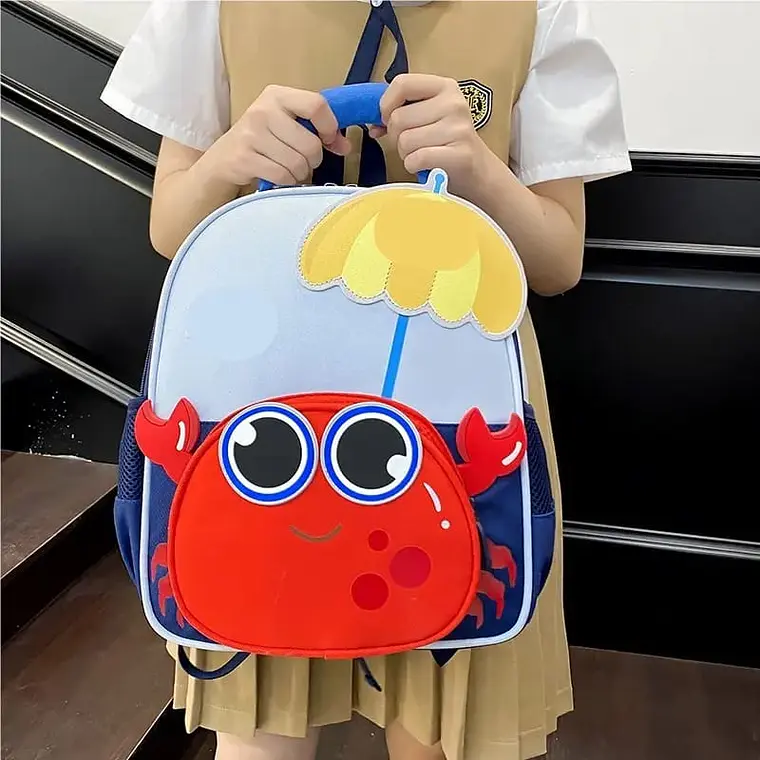MOCHILA INFANTIL DISEÑO CANGREJO MOD# TX-99209 🥰🦀 6