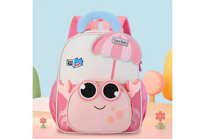 MOCHILA INFANTIL DISEÑO CANGREJO MOD# TX-99209 🥰🦀