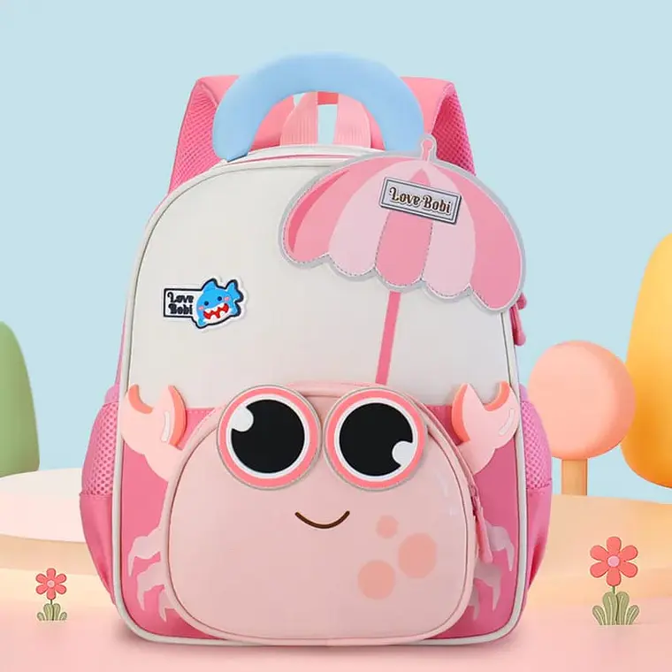 MOCHILA INFANTIL DISEÑO CANGREJO MOD# TX-99209 🥰🦀 7