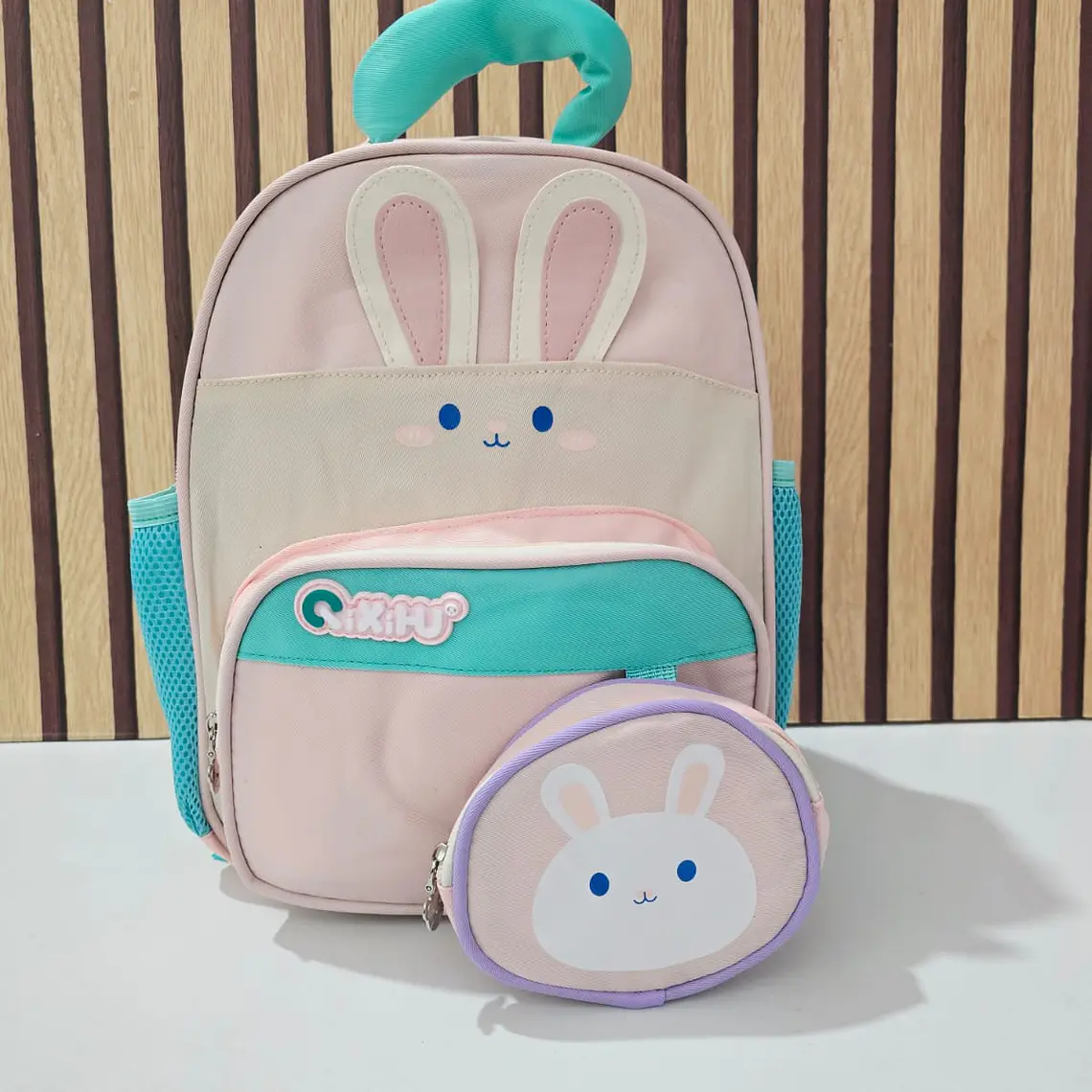 MOCHILA INFANTIL CON MONEDERO OSITO PANDA Y CONEJITO MOD# TX-99218 🐼🎋🐇 8