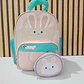 MOCHILA INFANTIL CON MONEDERO OSITO PANDA Y CONEJITO MOD# TX-99218 🐼🎋🐇 - Miniatura 8