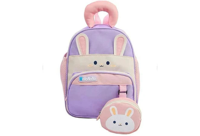 MOCHILA INFANTIL CON MONEDERO OSITO PANDA Y CONEJITO MOD# TX-99218 🐼🎋🐇