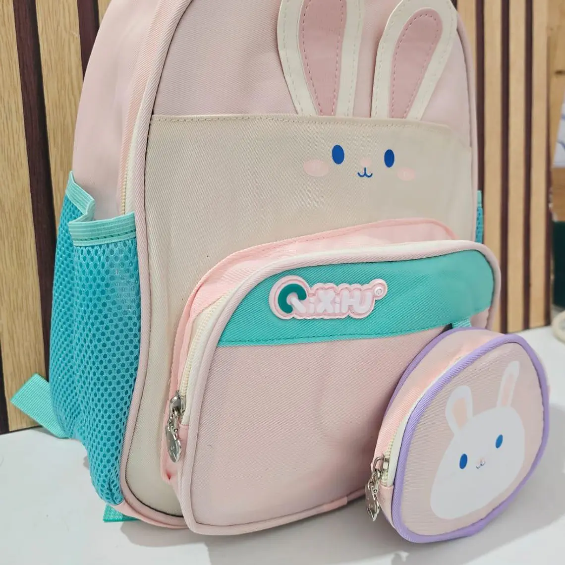 MOCHILA INFANTIL CON MONEDERO OSITO PANDA Y CONEJITO MOD# TX-99218 🐼🎋🐇 10