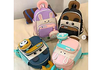 MOCHILA INFANTIL CON MONEDERO OSITO PANDA Y CONEJITO MOD# TX-99218 🐼🎋🐇