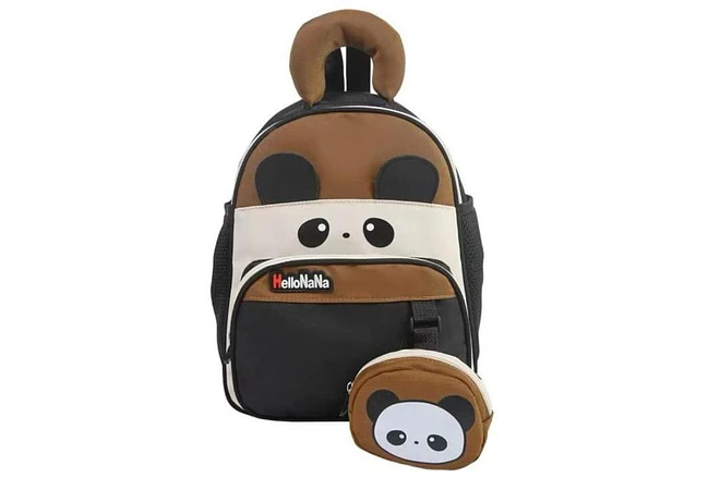 MOCHILA INFANTIL CON MONEDERO OSITO PANDA Y CONEJITO MOD# TX-99218 🐼🎋🐇