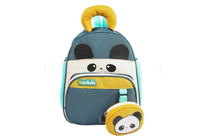 MOCHILA INFANTIL CON MONEDERO OSITO PANDA Y CONEJITO MOD# TX-99218 🐼🎋🐇