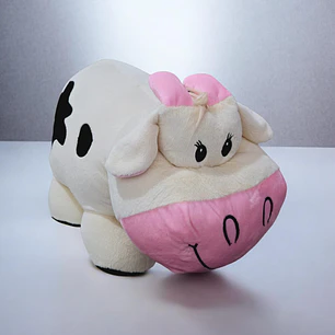 VACA GRANDE DE PELUCHE CON MOÑO 💝 🐄