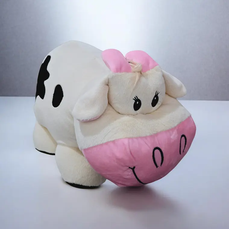 VACA GRANDE DE PELUCHE CON MOÑO 💝 🐄 1
