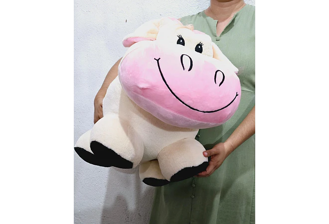 VACA GRANDE DE PELUCHE CON MOÑO 💝 🐄