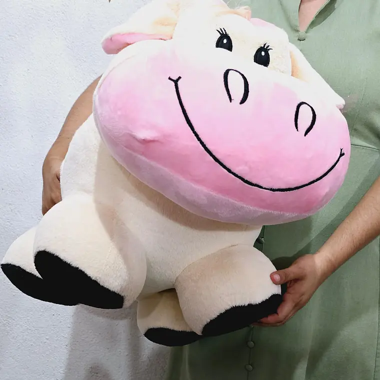 VACA GRANDE DE PELUCHE CON MOÑO 💝 🐄 2