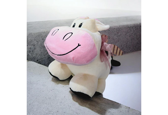 VACA GRANDE DE PELUCHE CON MOÑO 💝 🐄