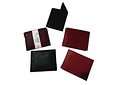 CARTERA BI-FOLD DE PIEL GENUINA/COLORES LISOS (VIENE EN BOLSITA)