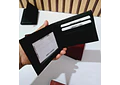 CARTERA BI-FOLD DE PIEL GENUINA/COLORES LISOS (VIENE EN BOLSITA)