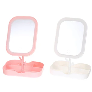 ESPEJO CON BASE Y  LUZ LED MOD# W-JF-112