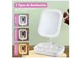 ESPEJO CON BASE Y  LUZ LED MOD# W-JF-112