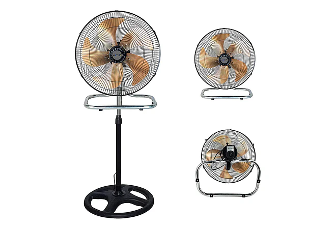 VENTILADOR 3 EN 1 DE 18 PULGADAS (ASPAS DORADAS) POTENCIA 80W