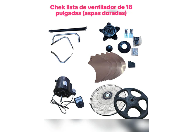 VENTILADOR 3 EN 1 DE 18 PULGADAS (ASPAS DORADAS) POTENCIA 80W