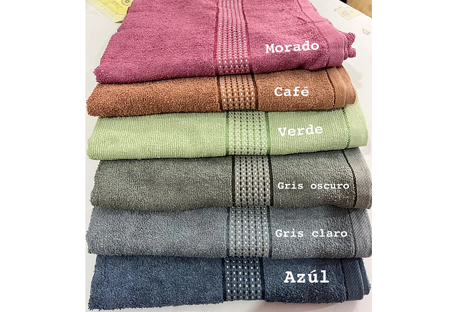 TOALLA PARA BAÑO DE COLORES MOD# T-30576