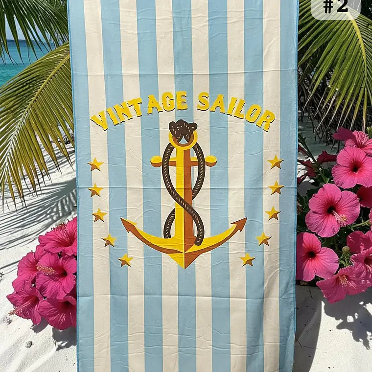 TOALLA PARA PLAYA VARIOS DISEÑOS MOD# T-30750🏝️🍹 3