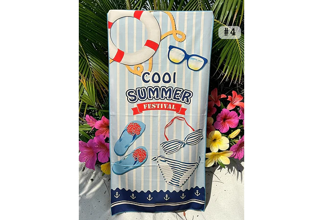 TOALLA PARA PLAYA VARIOS DISEÑOS MOD# T-30750🏝️🍹