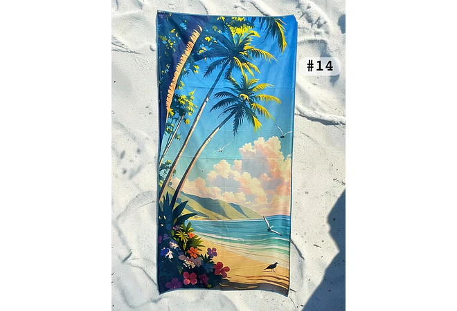 TOALLA PARA PLAYA VARIOS DISEÑOS MOD# T-30750🏝️🍹