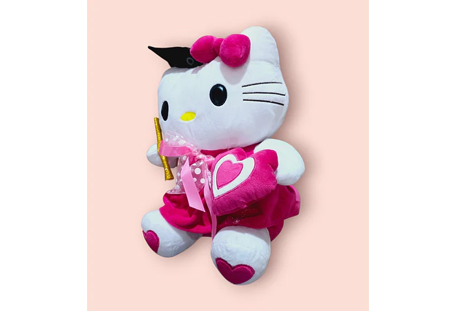 PELUCHE HELLO KITTY CORAZÓN GRADUACIÓN GRANDE MOD# 01 🎓