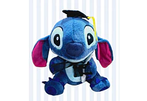PELUCHE STICH SENTADO CON MOÑO Y GORRO GRADUACIÓN MOD# 03 🎓