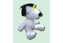 PELUCHE SNOOPY FIRMA CON GORRO Y LISTÓN AMARILLO GRADUACIÓN MOD# 04 🎓