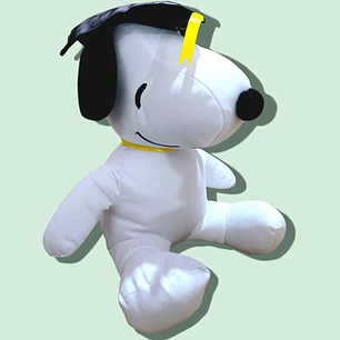 PELUCHE SNOOPY FIRMA CON GORRO Y LISTÓN AMARILLO GRADUACIÓN MOD# 04 🎓