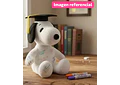 PELUCHE SNOOPY FIRMA CON GORRO Y LISTÓN AMARILLO GRADUACIÓN MOD# 04 🎓