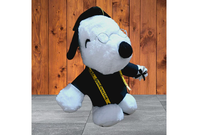 PELUCHE SNOOPY CON LENTES Y TOGA GRADUACIÓN 🎓  MOD#06