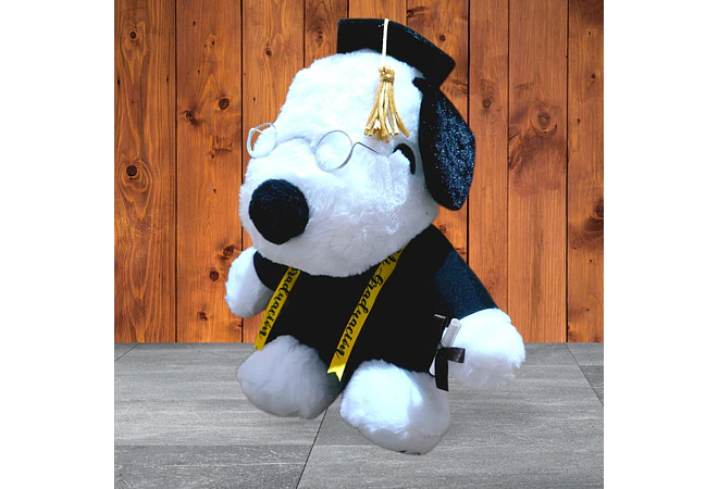 PELUCHE SNOOPY CON LENTES Y TOGA GRADUACIÓN 🎓  MOD#06