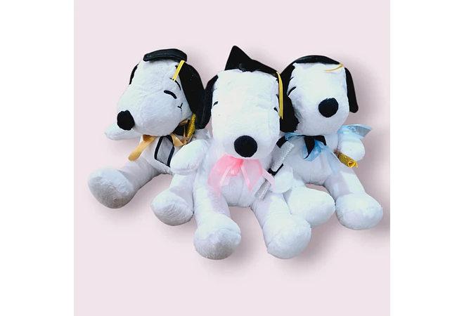 PELUCHE SNOOPY DOBLE MOÑO GORRO DE GRADUACIÓN MOD# 08
