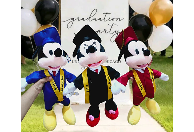 PELUCHE MIKY O MINIE GRADUACIÓN MOD# 10 🎓