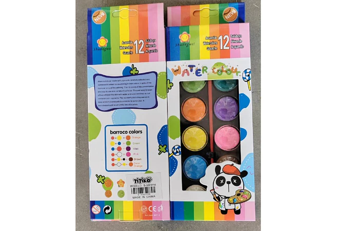 ACUARELA DE 12 COLORES PANDITA MOD# B-9009YH