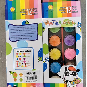 ACUARELA DE 12 COLORES PANDITA MOD# B-9009YH