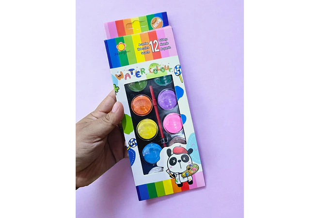ACUARELA DE 12 COLORES PANDITA MOD# B-9009YH