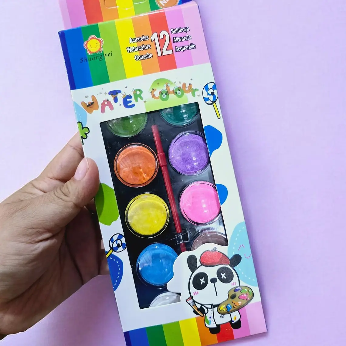 ACUARELA DE 12 COLORES PANDITA MOD# B-9009YH 3