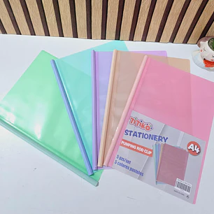 PAQ DE 5 CARPETAS CLIP COLORES PASTEL MO# SN-003J