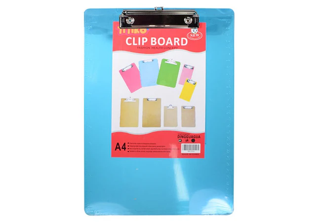 TABLA CON ABRAZADERA COLORES TRANSPARENTE MOD# SN-010J
