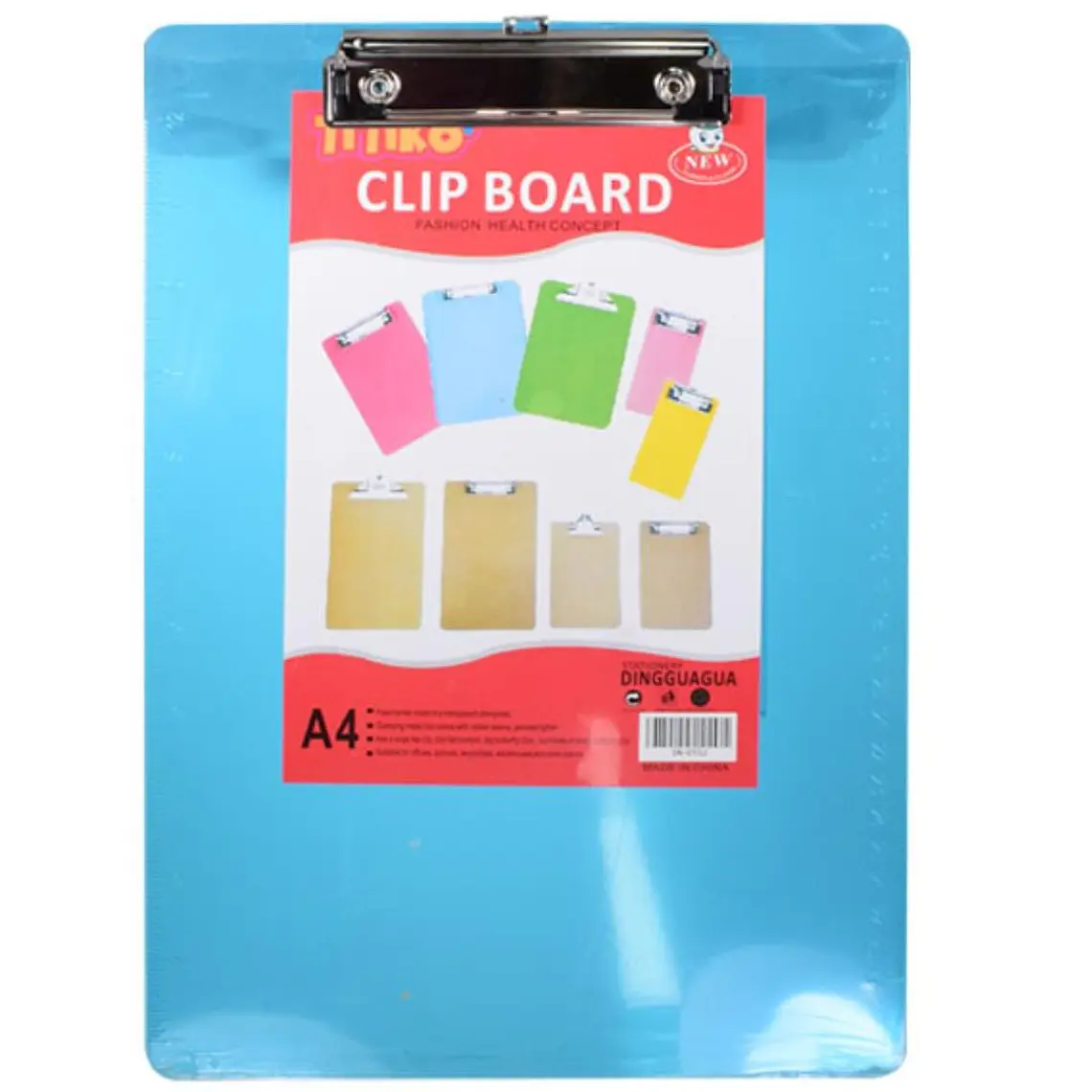 TABLA CON ABRAZADERA COLORES TRANSPARENTE MOD# SN-010J 3