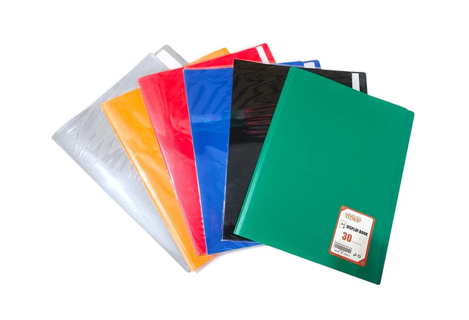 CARPETA CON 30 PROTECTORES DE HOJA ORGANIZADOR A4 MOD#SN-009-30J