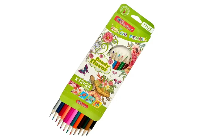 CAJITA CON 12 COLORES DOBLE PUNTA CANDY FLAVOR MOD# B-0017Q