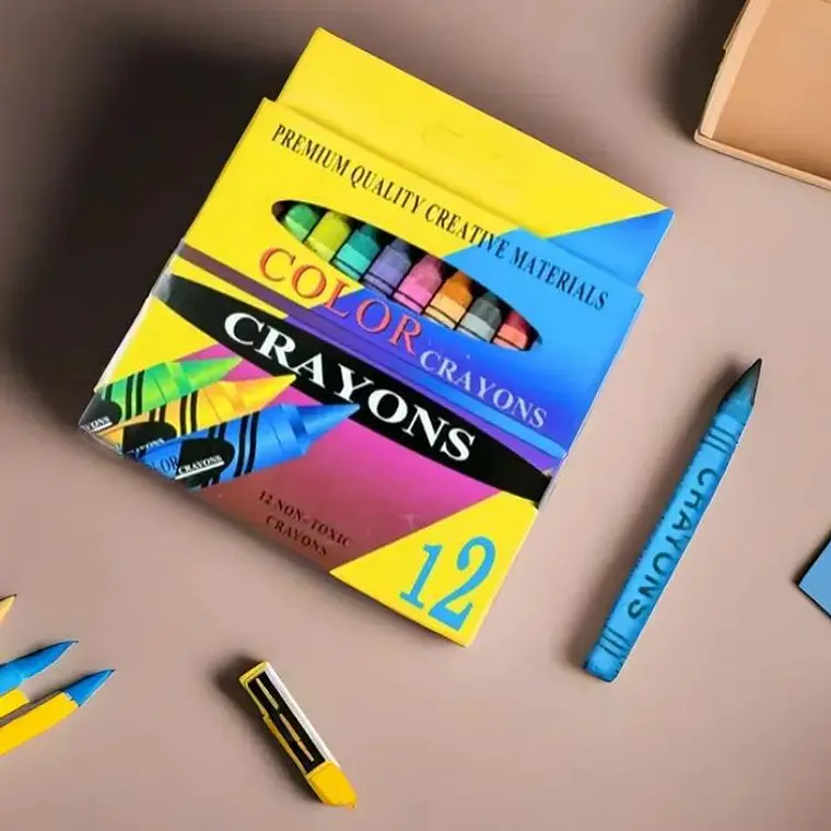 CAJITA CON 12 CRAYOLAS PREMIUM QUALITY  MOD# TK-7116 1