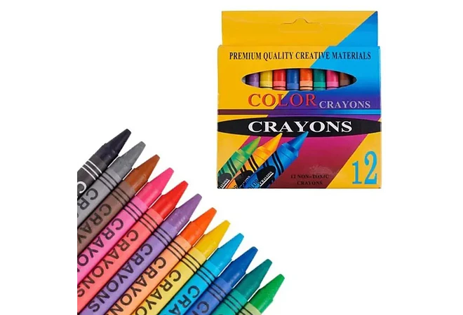 CAJITA CON 12 CRAYOLAS PREMIUM QUALITY  MOD# TK-7116