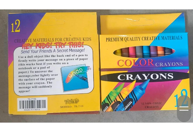 CAJITA CON 12 CRAYOLAS PREMIUM QUALITY  MOD# TK-7116